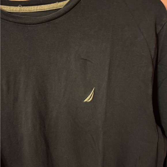 Nautica Navy Long Sleeve Tee Classic Crew Neck - Picture 2 of 4